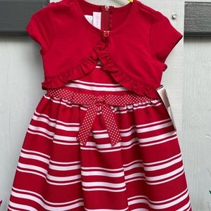 Red and White Little Girl Dress